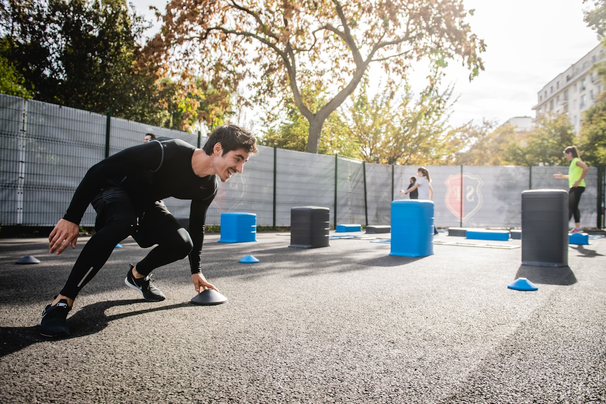 High-intensity cardio training in progress